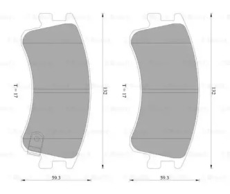 Комплект тормозных колодок BOSCH 0 986 AB2 296