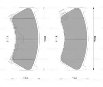 Комплект тормозных колодок BOSCH 0 986 AB2 307