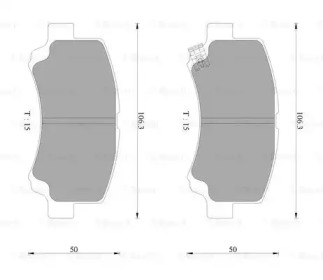 Комплект тормозных колодок BOSCH 0 986 AB2 336