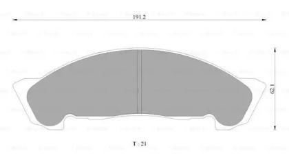 Комплект тормозных колодок BOSCH 0 986 AB2 349