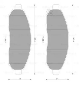 Комплект тормозных колодок BOSCH 0 986 AB2 372