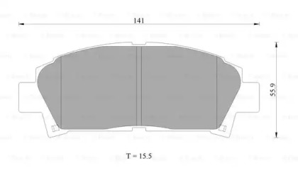 Комплект тормозных колодок BOSCH 0 986 AB2 398