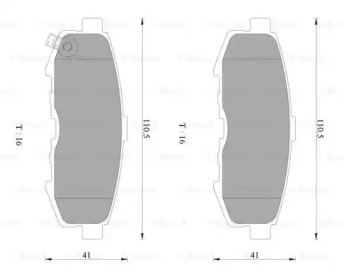 Комплект тормозных колодок BOSCH 0 986 AB2 496