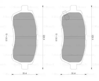 Комплект тормозных колодок BOSCH 0 986 AB2 502