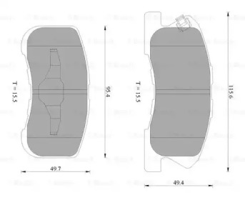 Комплект тормозных колодок BOSCH 0 986 AB2 559