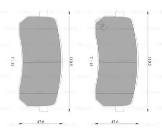 Комплект тормозных колодок BOSCH 0 986 AB3 101