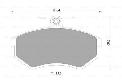 Комплект тормозных колодок BOSCH 0 986 AB3 109