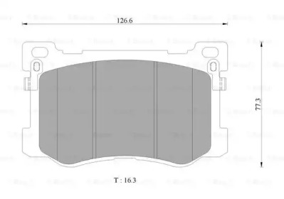 Комплект тормозных колодок BOSCH 0 986 AB3 136