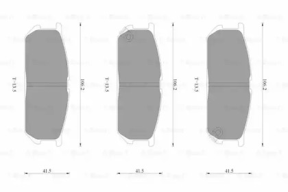 Комплект тормозных колодок BOSCH 0 986 AB3 506