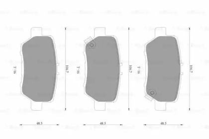 Комплект тормозных колодок BOSCH 0 986 AB3 527