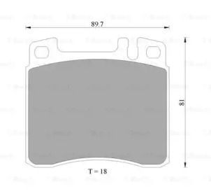 Комплект тормозных колодок BOSCH 0 986 AB4 439