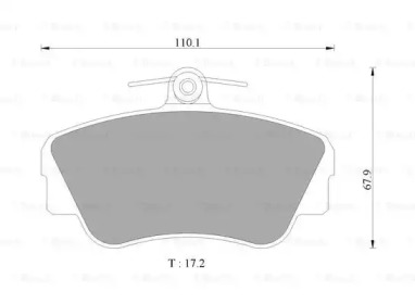 Комплект тормозных колодок BOSCH 0 986 AB4 442