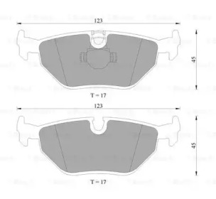 Комплект тормозных колодок BOSCH 0 986 AB4 450