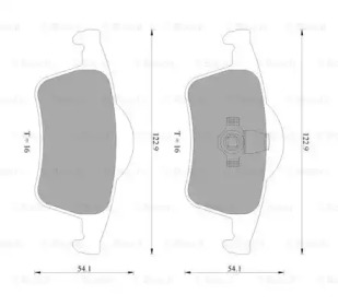 Комплект тормозных колодок BOSCH 0 986 AB4 565