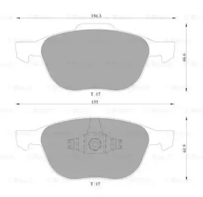 Комплект тормозных колодок BOSCH 0 986 AB4 580