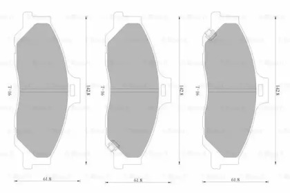 Комплект тормозных колодок BOSCH 0 986 AB4 588