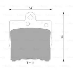 Комплект тормозных колодок BOSCH 0 986 AB4 990