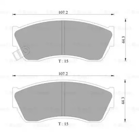 Комплект тормозных колодок BOSCH 0 986 AB9 032