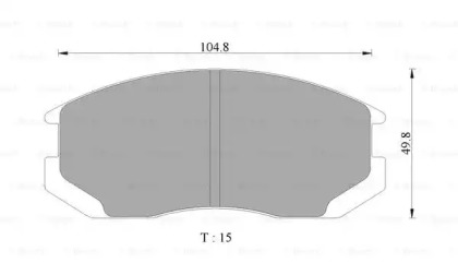 Комплект тормозных колодок BOSCH 0 986 AB9 101