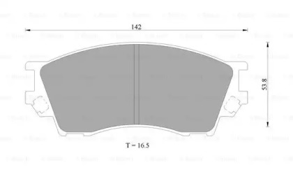 Комплект тормозных колодок BOSCH 0 986 AB9 198