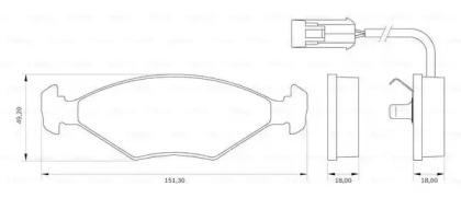 Комплект тормозных колодок BOSCH 0 986 BB0 007