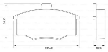 Комплект тормозных колодок BOSCH 0 986 BB0 013