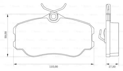 Комплект тормозных колодок BOSCH 0 986 BB0 039