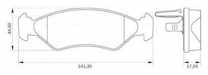 Комплект тормозных колодок BOSCH 0 986 BB0 044