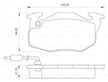 Комплект тормозных колодок BOSCH 0 986 BB0 052