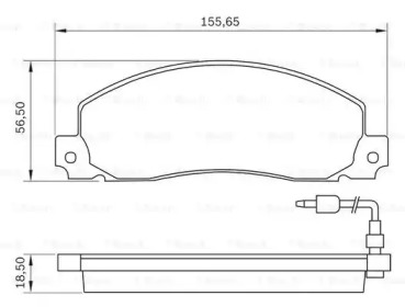 Комплект тормозных колодок BOSCH 0 986 BB0 054