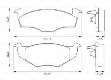 Комплект тормозных колодок BOSCH 0 986 BB0 085