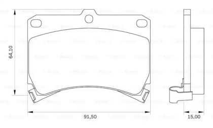 Комплект тормозных колодок BOSCH 0 986 BB0 087