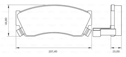 Комплект тормозных колодок BOSCH 0 986 BB0 090