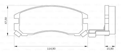 Комплект тормозных колодок BOSCH 0 986 BB0 091