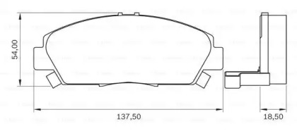 Комплект тормозных колодок BOSCH 0 986 BB0 097