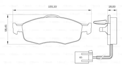 Комплект тормозных колодок BOSCH 0 986 BB0 143