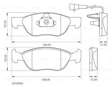 Комплект тормозных колодок BOSCH 0 986 BB0 149