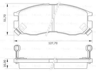 Комплект тормозных колодок BOSCH 0 986 BB0 166