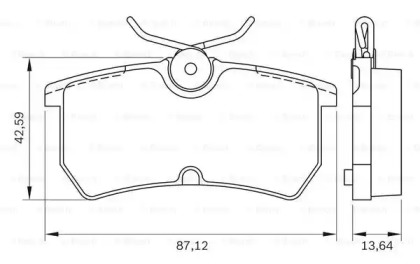 Комплект тормозных колодок BOSCH 0 986 BB0 169