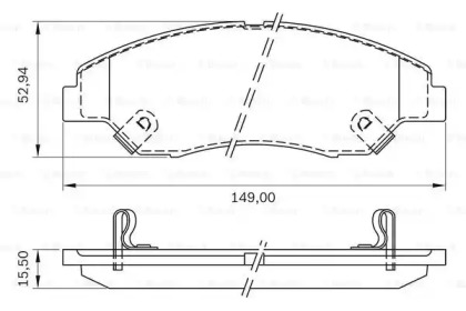 Комплект тормозных колодок BOSCH 0 986 BB0 173