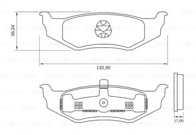 Комплект тормозных колодок BOSCH 0 986 BB0 303