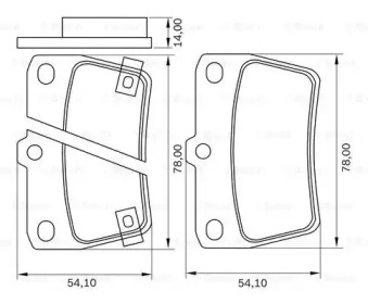 Комплект тормозных колодок BOSCH 0 986 BB0 588