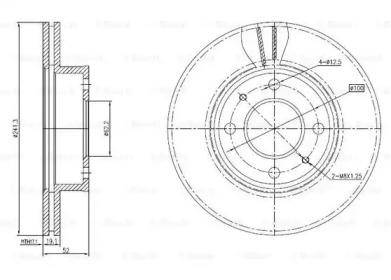 Тормозной диск BOSCH 0 986 BB4 309