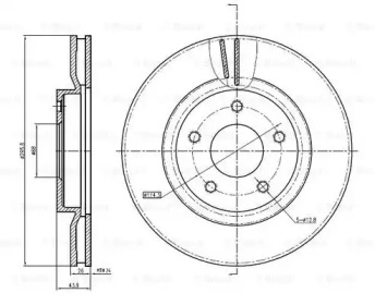 Тормозной диск BOSCH 0 986 BB4 314