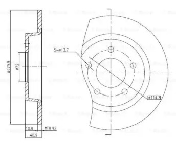 Тормозной диск BOSCH 0 986 BB4 317