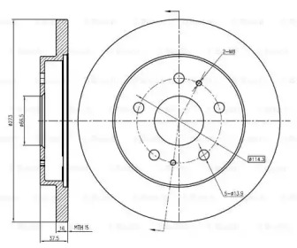 Тормозной диск BOSCH 0 986 BB4 330