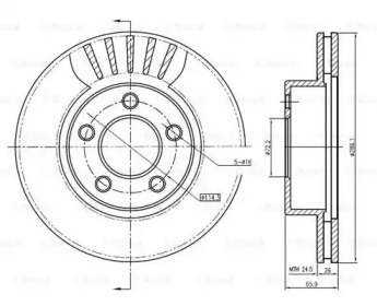 Тормозной диск BOSCH 0 986 BB4 336