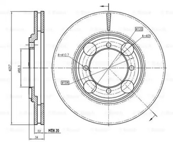 Тормозной диск BOSCH 0 986 BB4 347