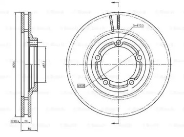 Тормозной диск BOSCH 0 986 BB4 349