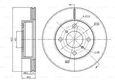 Тормозной диск BOSCH 0 986 BB4 354